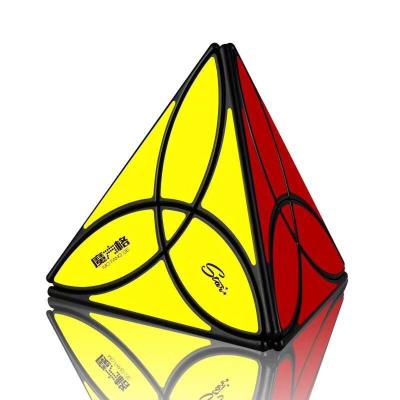 China Mini Triangle Red Magic Cube for Brain Exercise Magic Cube 3x3 for sale