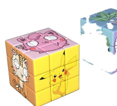 China FLASHING Magic Cube in Pikaqiu Pattern for Brain Training Magic Cube 3x3 for sale