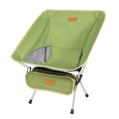 China Max Load Capacity 120kg Ultralight Folding Portable Ultralight Backrest Upgraded High Back Moon Chairs For Camping Lawn for sale