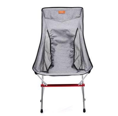 China Wholesale Custom Ultra Light Ultra Light Moon Aluminum Chair Beach High Back Folding Chair for sale