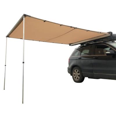 China Shade Khaki OUTDOOR 2*2.5m Car Side Awning Sunshade Tent Tarp For SUV Camping Offroad Awning for sale