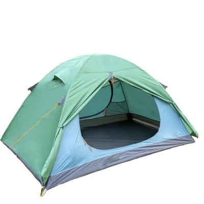 China Diagonal tie type 2 person aluminum alloy double layer wholesale four season portable waterproof camping tent for sale