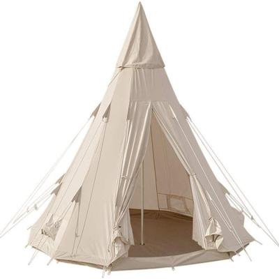 China Diagonal tying type luxury portable foldable tent teepee outdoor camping tent large for sale for sale