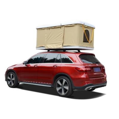 China Diagonal Tie Type Wholesale High Quality Automatic Hardtop Roof Rack Car Top Tent With Ladder Pop Up Roof Top Tent For Outdoor for sale