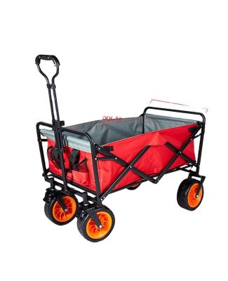 China Foldable In Seconds 8 Inch Outdoor Offroad Campground Pull Rod Cart Wide Wheels With Bearings And Double Brakes Cart for sale