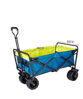 China Foldable In Seconds 7 Inch Outdoor Offroad Campground Shopping Pulling Portable Universal Cargo Cart Pull Rod Cart for sale