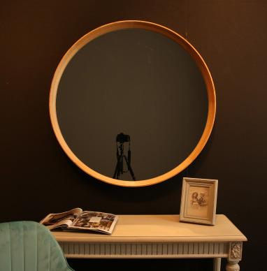 China Nordic style Wall mirror Decoration New style Classic Manufacturer supplying Nordic style Stone grey Solid wood mirror Customized for sale