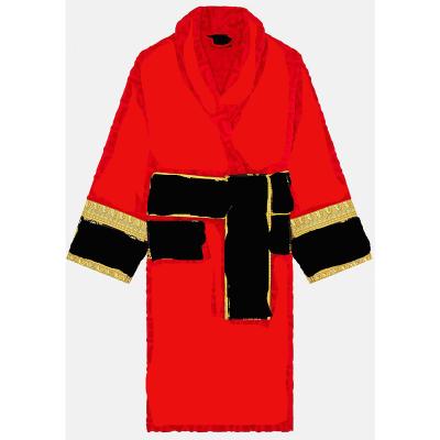 China Luxury Thermal 100% Cotton Robe Bathrobe Designer Sleepwear Pajama Bath Robe for sale