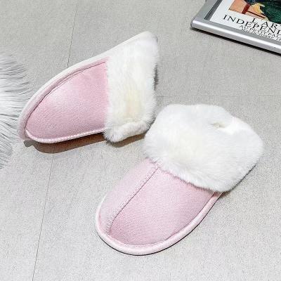 China Cushioning New Winter Men's And Women's Plush Toe Slippers, Women's Cotton Non-slip Flip Flops Home Couples Flat Slippers Wholesale for sale