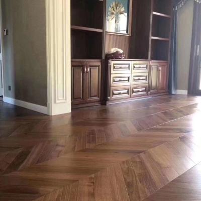 China Hot-selling Modern New Style 15mm Herringbone Walnut Wood Flooring for sale