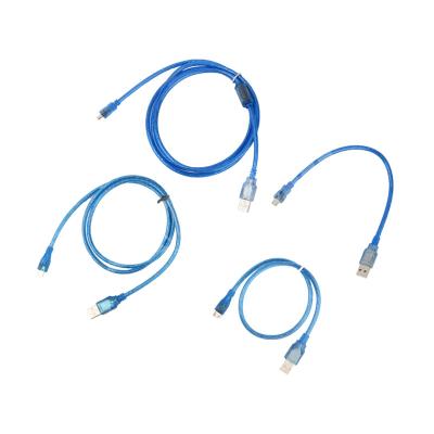 China Blue Cable mk5p 30cm 50cm MicroUSB Cable Mobile Phone Data USB Cable Microusb Charging Cable Length for sale