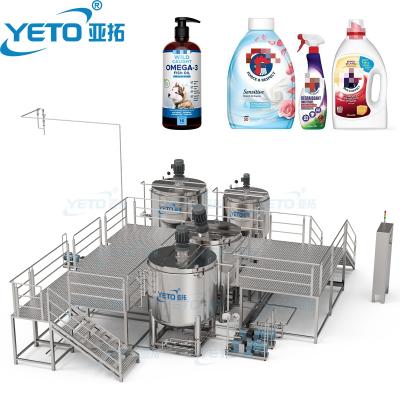 China Food Grade High Shear Equipment YETO-1000L 2000L 3000L Homogenizer Mixer Disperser Tank Efficient Mixing Equipment Cosmetics Production Mixing Machine for sale