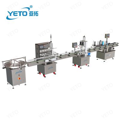 China Full Automatic Milks Juice Liquid Lotion Filling Machine Food Six Heads Magnetic Transmission Pump Tomato Sauce With Conveyor Belt for sale