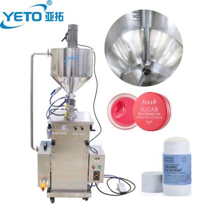 China YETO-100ml 200ml 30ml 50ml food lipstick wax hot filling cream machine with deodorant stick bottle heating mixing filler for sale