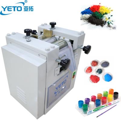 China Medicine Processing YETO-Small Lab Scale Three Roller Mill Paint Plastic Soap Dye Grinding Machine Ink Coatings Cosmetics Grinding Roller for sale