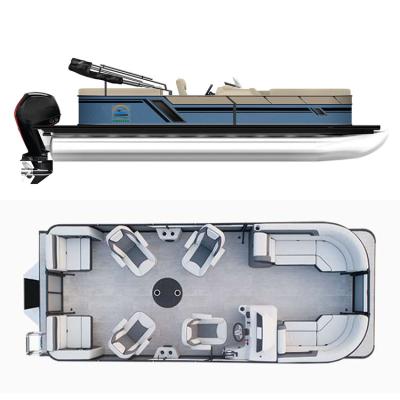 China KinOcean Lightweight Aluminum Yacht Float Tube Pontoon Fishing Boat for sale