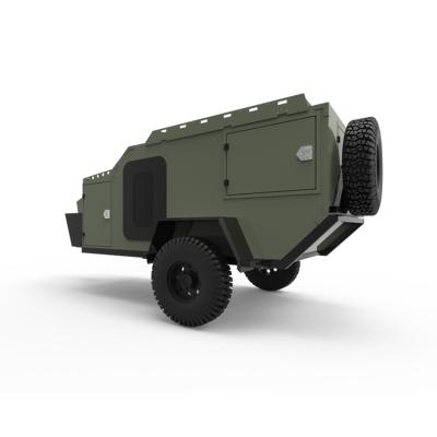 China Military Travel Trailer Independent Suspension Small Off Road Camping Trailer for sale