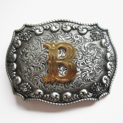 China Press Buckle Initial Belt Buckles for sale