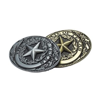 China High Quality Press Buckle The Other Texas State Cow Head Belt 3d Stars Antique Bronze Buckle of Clothing Accessories for sale