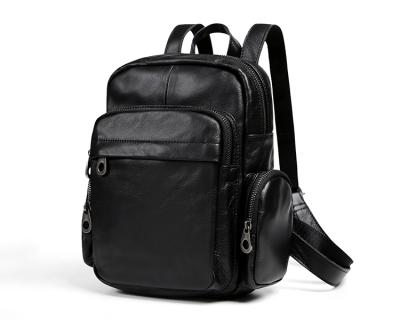 China 2021 new arrival motion sensing genuine leather backpack for women for sale