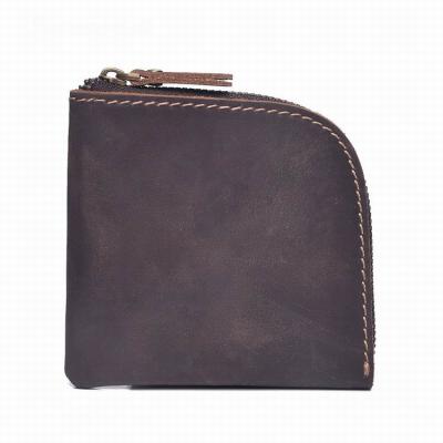 China Wholesale TIDING Logo High Quality Genuine Leather Custom Made RFID Card Men's Wallet for sale