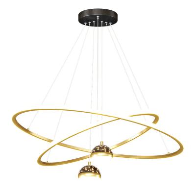 China Modern living room led light simple modern bedroom pendant lamp ring lights luxury starry sky ceiling dining room chandelier for home for sale