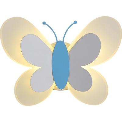 China Creative Simple Modern Butterfly Functions Stairwell Butterfly Functions Aisle Bedroom LED Wall Lamp Personality Cartoon Bedside Light Lighting for sale