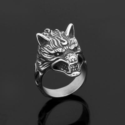 China Viking Odin Celtic Wolf Stainless Steel Ring Titanium Steel Ring Men's Jewelry Nordic TRENDY for sale