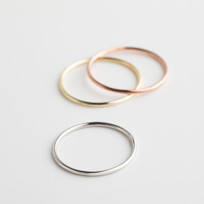 China FASHIONABLE Korean Version of Ring Titanium Steel Simple Color Pairs Thin Ring Does Not Fade Lovers End Ring Exquisite three for sale