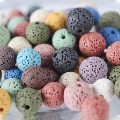 China 14mm volcanic stone beads for home decoration etc. 6mm 8mm 10mm 12mm for bracelets necklace jewelry making for sale