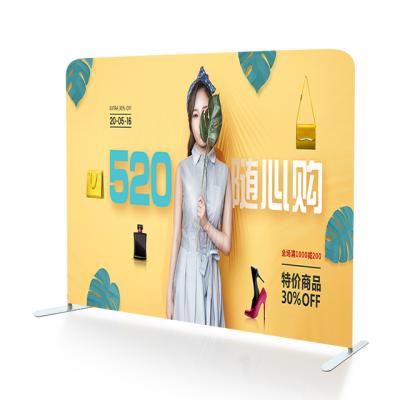 China Lightweight Outdoor Exhibition Booth Wall Trade Show Promotion Event Backdrop Stand Tension Fabric Display Banner Stands for sale