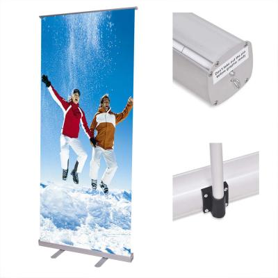 China Portable Retractable Retractable Aluminum Alloy Roll Up Banner Stand Roll Up Banner Display Poster Stand Banner Stand for sale