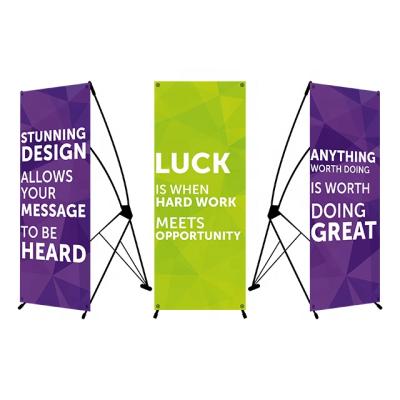 China Retractable Portable X Banner Stand 80 x 180cm Banner Sign X Structure Walking Stand Advertising Adjustable Backpack Display Stand for sale