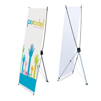 China X Banner Display Stand Trade Show Display Rack Retractable Portable Adjustable Aluminum Advertising Promotional Roll Up Banner for sale