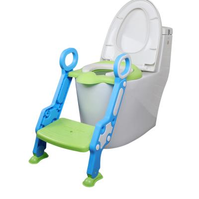 China PP Kids Baby Adjustable Non-slip Adult Potty Chair, Potty Training Baby Toilet Seat With Ladder for sale