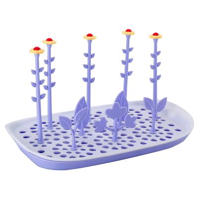 China Bottle drying rack baby product: New tree flower design baby water bottle rack/baby drying rack for sale