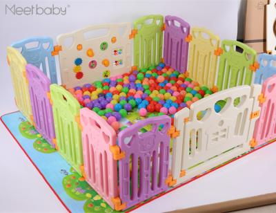 China Modern Hot Selling Plastic Baby Activity Center Guardrail Playpen Kid Baby Play Yard for sale