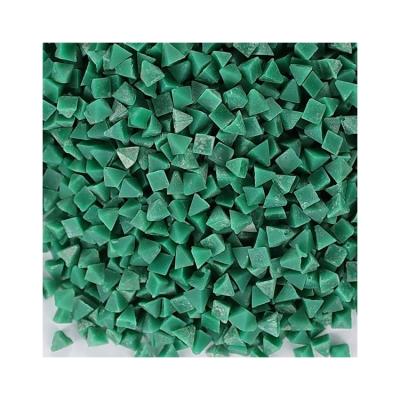 China Ideal Media For Metal Vibrator/Tumbler Cheap Price CuttingTumbler Green Resin Plastic Resin Media Abrasive for sale