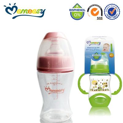 China BOROSILICATE Standard 240ML GLASS ANTI-FALLING NECK HIGH Glass Feeding Bottles For Baby for sale