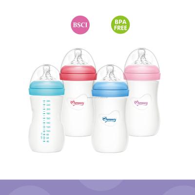 China BPA Free Wide-Neck 8oz Glass Baby Bottle for sale