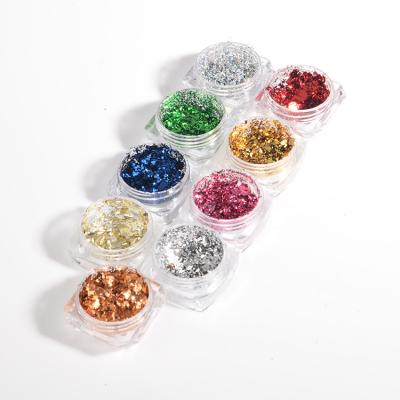 China Hot Selling Nail Color Custom Nail Color Mirror Foil Magic Foil Powder ASN-XB-19 for sale