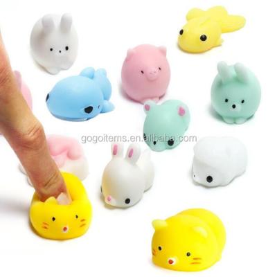 China Wholesale kawaii soft squeezable soft squeezable mochi material TPR mini mochi squishy animal toys package random acceptable for sale