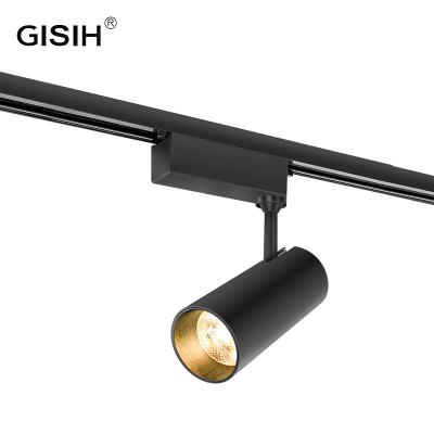 China Minimalist 12W 20W 30W COB Led Track Light Shop Focus Lamp Spot Retail Lighting Fixtures Spotlights Linear Magnetic Rail Tracking Lamp for sale