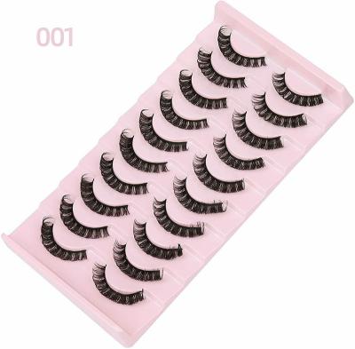 China 2023 New Natural Mink Eyelash Private Label Lashes Logo 12-20mm Long Natural Self Adhesive Fluffy Full Strip Lashes Bestseller for sale