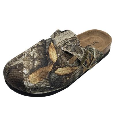 China Cheap Anti-Smell Chinese Factory Summer Beach Shoes Camouflage Cork Slippers For Men for sale