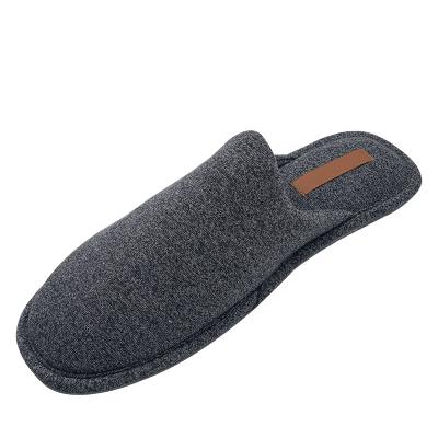 China Factory Custom Casual Men's Indoor Slippers Anti-slippery Logo Memory Foam Filler Soft for sale