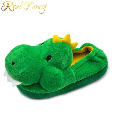 China Winter Shoes Shape Fashion Indoor Slippers Cartoon Cute Kids Animals Durable Plush Slippers for sale