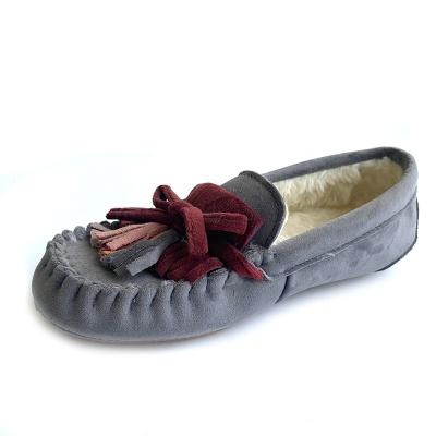 China Factory Supply Direct Faux Fur Women Comfortable And Warm Fringe Casual Loafers Tassel Loafers for sale