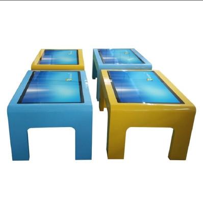 China Cold Rolled Steel Plate Material High Level 50 Inch Touch Screen Cafe Conference Smart Tables Kiosks for sale