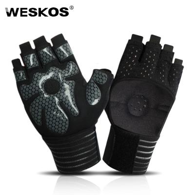 China Recycling Gloves Gym Sports Workout Gloves Men Women Half Finger Exercise Weightlifting Breathable Unisex Fitness Gloves for sale